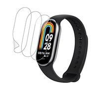 MEMELOKA 3 Piezas Protector de Pantalla Xiaomi Smart Band 8/Mi Band 8, TPU Película de Hidrogel Flexible con Marco de Instalación, Alta Definición y Alta Sensibilidad con 3D Cobertura Completa