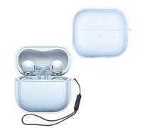 MEMELOKA Funda Compatible con Huawei FreeClip 2, LED Frontal Visible Silicona Ultrafina Suave y Resistente a Golpes con Cordón Carcasa para Huawei FreeClip 2, Transparente