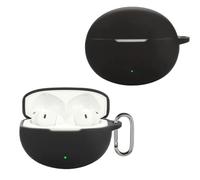 MEMELOKA Funda Compatible con OnePlus Buds 4, Ultrafina Antigolpes de Silicona Suave con Llavero Carcasa OnePlus Buds 4, LED Frontal Visible - Negro