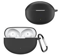 MEMELOKA Funda Compatible con OnePlus Buds Pro 3, Ultrafina Antigolpes de Silicona Suave con Llavero Carcasa OnePlus Buds Pro 3, LED Frontal Visible - Negro