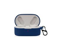 MEMELOKA Funda Compatible con OnePlus Nord Buds 2, Ultrafina Antigolpes de Silicona Suave con Llavero Carcasa OnePlus Nord Buds 2, LED Frontal Visible - Azul