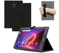 MEMELOKA Funda para Acer Iconia Tab P11 11 Pulgadas, Ligero y Delgado PU Protectora Carcasa con Función de Auto-Sueño/Estela y Correa para la Muñeca[Soporte Función] - Negro
