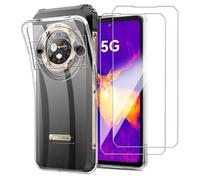 MEMELOKA Funda para Blackview BL9000 Pro con 2 Piezas Cristal Templado, Ultrafino Transparente Suave TPU Silicona Anti-amarilleo Carcasa Blackview BL9000 Pro[Anti-arañazos][Anti-Huellas]