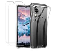 MEMELOKA Funda para Blackview BV4800 SE/BV4800/BV4800 Pro con 2 Piezas Cristal Templado, Ultrafino Transparente Suave TPU Silicona Anti-amarilleo Carcasa[Anti-arañazos][Anti-Huellas]