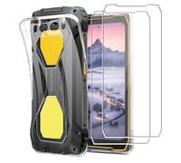 MEMELOKA Funda para Blackview BV7300 + 2 protectores de pantalla de cristal templado, funda fina de silicona suave TPU antiamarilleamiento [antiarañazos] [antihuellas], transparente