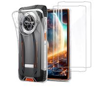 MEMELOKA Funda para Blackview BV8200 con 2 Piezas Cristal Templado, Ultrafino Transparente Suave TPU Silicona Anti-amarilleo Carcasa Blackview BV8200[Anti-arañazos][Anti-Huellas]