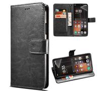 MEMELOKA Funda para Blackview Fort 2/Strong 2, Interior TPU Antigolpes y Premium Flip Wallet PU Carcasa con Ranura para Tarjeta[Cierre Magnético][Función Soporte] - Negro