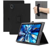 MEMELOKA Funda para Blackview Mega 8 13 Pulgadas, Ligero y Delgado PU Protectora Carcasa con Correa para la Muñeca[Soporte Función] - Negro