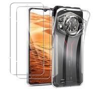 MEMELOKA Funda para CUBOT Kingkong AX con 2 Piezas Cristal Templado, Ultrafino Transparente Suave TPU Silicona Anti-amarilleo Carcasa CUBOT Kingkong AX[Anti-arañazos][Anti-Huellas]
