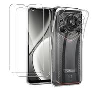 MEMELOKA Funda para DOOGEE Blade 20 Pro/Blade 20 Play con 2 Piezas Cristal Templado, Ultrafino Transparente Suave TPU Silicona Anti-amarilleo Carcasa [Anti-arañazos][Anti-Huellas]