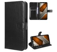 MEMELOKA Funda para DOOGEE S200 MAX 5G, Interior TPU Antigolpes y Premium Flip Wallet PU Carcasa DOOGEE S200 MAX 5G con Ranura para Tarjeta[Cierre Magnético][Función Soporte] - Negro