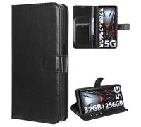 MEMELOKA Funda para DOOGEE S200 Ultra/S200/S200X/S200 Plus, Interior TPU Antigolpes y Premium Flip Wallet PU Carcasa con Ranura para Tarjeta[Cierre Magnético][Función Soporte] - Negro