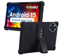 MEMELOKA Funda para DOOGEE U11/U11 Pro 11 Pulgadas, Carcasa Protectora Antigolpes de Silicona Suave con Soporte[Antiarañazos][Antideslizante], Negro