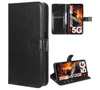 MEMELOKA Funda para DOOGEE Vmax Plus/Vmax Pro 2024, Interior TPU Antigolpes y Premium Flip Wallet PU Carcasa con Ranura para Tarjeta[Cierre Magnético][Función Soporte] - Negro