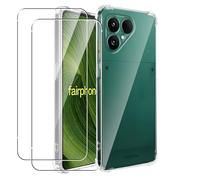 MEMELOKA Funda para Fairphone 6/Fairphone 6+ con 2 Piezas Cristal Templado, Carcasa TPU Transparente Flexible Anti-arañazos con Esquinas Reforzadas, Silicona Ultrafina Anti-Choques Funda
