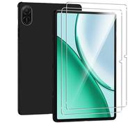 MEMELOKA Funda para Honor Pad X8b/Honor Pad X8a 11 Pulgadas + 2 Piezas Protector de Pantalla, Ultrafina Carcasa de Silicona Suave Antiarañazos, Antideslizante Superficie Negro