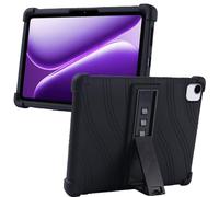 MEMELOKA Funda para OnePlus Pad Go 2/OPPO Pad 5 12.1 Pulgadas, Carcasa Protectora Antigolpes de Silicona Suave con Soporte[Antiarañazos][Antideslizante], Negro