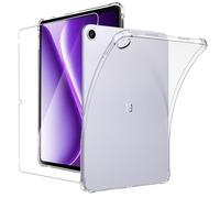 MEMELOKA Funda para OnePlus Pad Go 2/OPPO Pad 5 12.1 Pulgadas + Cristal Templado, Carcasa TPU Transparente Flexible Anti-arañazos con Esquinas Reforzadas, Silicona Ultrafina Anti-Choques Funda