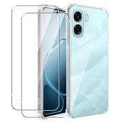 MEMELOKA Funda para OPPO A6x 5G/4G/Oppo A6 5G/4G + Cristal Templado, Carcasa TPU Transparente Flexible Anti-arañazos con Esquinas Reforzadas, Silicona Ultrafina Anti-Choques Funda
