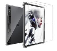 MEMELOKA Funda para RedMagic Nova Gaming Tablet/RedMagic Pad Pro + Cristal Templado, Carcasa TPU Transparente Flexible Anti-arañazos con Esquinas Reforzadas, Silicona Ultrafina Anti-Choques Funda
