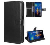 MEMELOKA Funda para TCL NxtPaper 60 Ultra, Interior TPU Antigolpes y Premium Flip Wallet PU Carcasa TCL NxtPaper 60 Ultra con Ranura para Tarjeta[Cierre Magnético][Función Soporte] - Negro