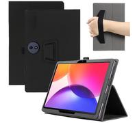 MEMELOKA Funda para TCL Tab A1 Plus 12.2 Pulgudas, Ligero y Delgado PU Protectora Carcasa con Correa para la Muñeca[Soporte Función] - Negro