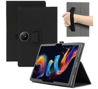 MEMELOKA Funda para TCL Tab Nxtpaper 11 Plus 11.5 Pulgadas, Ligero y Delgado PU Protectora Carcasa con Función de Auto-Sueño/Estela y Correa para la Muñeca[Soporte Función] - Negro