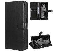MEMELOKA Funda para Ulefone Armor X16 Pro/Armor X16, Interior TPU Antigolpes y Premium Flip Wallet PU Carcasa con Ranura para Tarjeta[Cierre Magnético][Función Soporte] - Negro