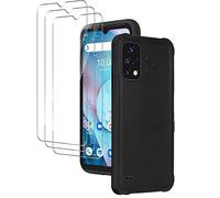 MEMELOKA Funda para UMIDIGI Bison X10G/Bison Bison X10S + 3 Piezas Protector de Pantalla (Cristal Templado), Ultrafina Carcasa de Silicona Suave Antiarañazos, Antideslizante Superficie Negro Mate