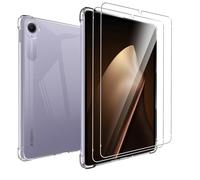 MEMELOKA Funda para Xiaomi Pad Mini 8.8 Pulgadas + Cristal Templado, Carcasa TPU Transparente Flexible Anti-arañazos con Esquinas Reforzadas, Silicona Ultrafina Anti-Choques Funda