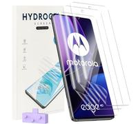 MEMELOKA Protector de Pantalla Motorola Edge 40/Edge 40 Neo, 3 Piezas HD Película Protectora de Hidrogel Flexible, Alta Definición y Alta Sensibilidad con Marco de Instalación