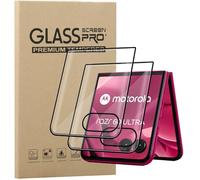 MEMELOKA Protector de Pantalla para Motorola Razr 60 Ultra/Razr+ 2025, 2 Piezas [Antiarañazos][Antihuellas][Alta Sensibilidad] 9H Dureza Cristal Templado