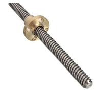 MEMEM 1 husillo T16 de 16 mm, Paso de 8 mm, Longitud de 4 mm, Eje Lineal de 100 a 500 mm con Tuerca de Cobre, Varilla Trapezoidal for Impresora 3D.(500mm)