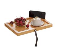 MEMEM Bandeja for Brazo de sofá, Mesa Plegable, reposabrazos con Clip, con portavasos, Ahorro de Espacio, Soporte Giratorio for teléfono, for Bebidas, Control Remoto, refrigerios(33 * 22 * 2cm)