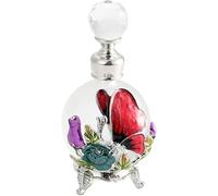 MEMEM Botella de Perfume Vintage, 25 ml con Tapa de Cristal Redonda, Botellas vacías Decorativas