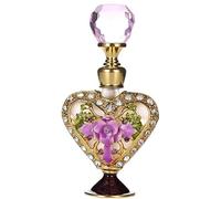 MEMEM Botella de Perfume Vintage, decoración de Lujo Recargable de Viaje de Vidrio vacío de 5 ml Mini