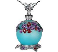 MEMEM Botella de Perfume Vintage, Recipiente de Vidrio Recargable Decorativo de 25 ml con Tapa for Viajes