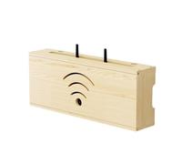MEMEM Caja de Almacenamiento for Router WiFi, decodificador de Cable, Soporte for WLAN for Montaje en Pared, protección for TV, Estante de Madera for decoración del hogar.(Yellow,40x20x10cm)