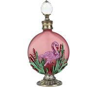 MEMEM Frasco de Perfume Vintage, con Cubierta de Cristal Redonda, dispensador de Fragancia vacío, Decorativo, pequeño