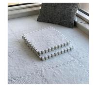 MEMEM Losetas de Espuma de Felpa esponjosa - Alfombra de Espuma Cuadrada de 30 x 30 cm - 8 Piezas entrelazadas - Suave Acolchado for niños con Cojines, Color Rosa(White)