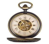 MEMEM Reloj de bolsilloRegalo del día del padreReloj de Bolsillo vintageReloj de Bolsillo mecánico abatible for Regalos de cumpleaños de NavidadReloj con Cadena