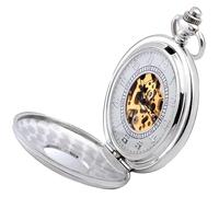 MEMEM Reloj de bolsilloRegalo del día del padreReloj de bolsilloReloj de Bolsillo mecánico romanoReloj de Bolsillo mecánico Retro con tapaAdecuado for Regalos de NavidadReloj con Cadena