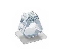 MEMEM Soporte for fregona y escoba, organizador de pared con clip, colgador de cepillos, estante de almacenamiento for utensilios de cocina y baño, ganchos de succión for colgar tuberías.(Blue)