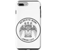Memento Mori Amor Fati Esqueletos de Reloj de Arena alados Carcasa para iPhone 7 Plus/8 Plus