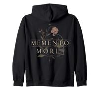 Memento Mori - Cita Latina gótica estoica Floral Sudadera con Capucha