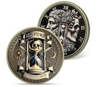 Memento Mori Coin Calavera Recuperación Adicción Cráneo AA Monedas - Confirmación NA AA Chips y Medallas - Celebra la Vida en Pureza Narcóticos Alcohólicos Anónimos Regalos para Hombres y Mujeres