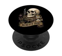 Memento Mori Crucifijo católico Tradicional Latino Misa Calavera PopSockets PopGrip Adhesivo