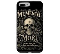 Memento Mori Esqueleto Floral Gótico Cristiano Verso Carcasa para iPhone 7 Plus/8 Plus