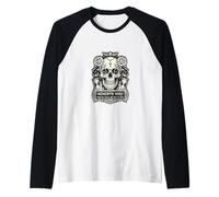 Memento Mori Eucaristía católica Tradicional Latina Misa Calavera Camiseta Manga Raglan