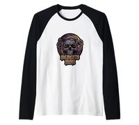 Memento Mori Eucaristía católica Tradicional Latina Misa Calavera Camiseta Manga Raglan